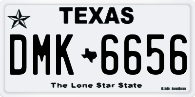 TX license plate DMK6656
