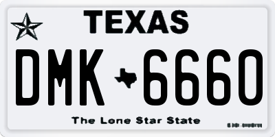 TX license plate DMK6660