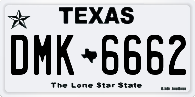 TX license plate DMK6662