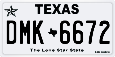 TX license plate DMK6672