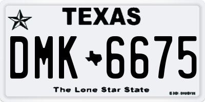TX license plate DMK6675