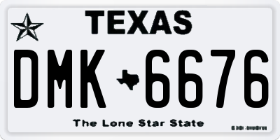 TX license plate DMK6676