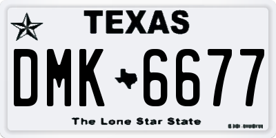TX license plate DMK6677