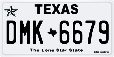 TX license plate DMK6679