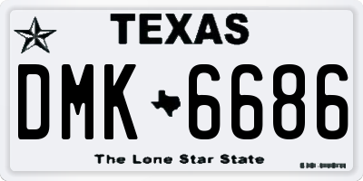 TX license plate DMK6686
