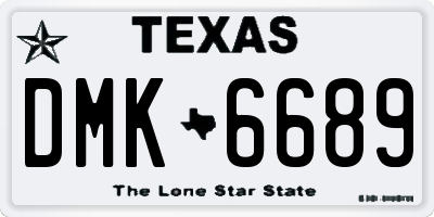 TX license plate DMK6689