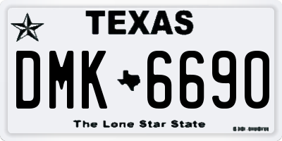 TX license plate DMK6690