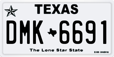 TX license plate DMK6691