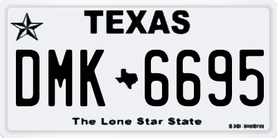 TX license plate DMK6695