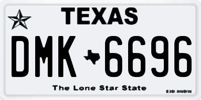 TX license plate DMK6696