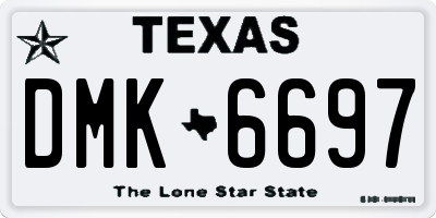 TX license plate DMK6697