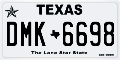 TX license plate DMK6698