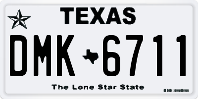 TX license plate DMK6711