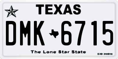 TX license plate DMK6715