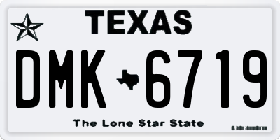 TX license plate DMK6719