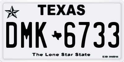 TX license plate DMK6733