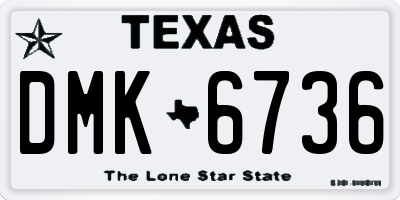TX license plate DMK6736