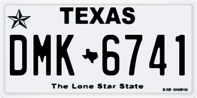 TX license plate DMK6741