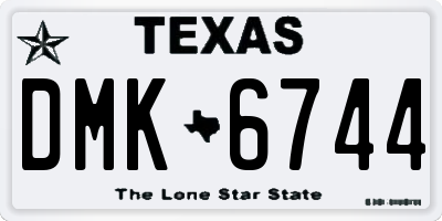 TX license plate DMK6744