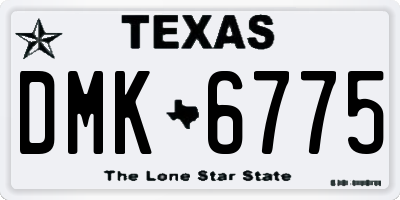 TX license plate DMK6775