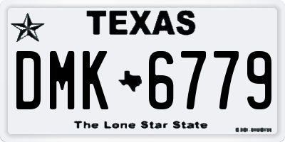 TX license plate DMK6779