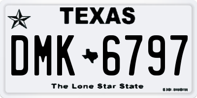 TX license plate DMK6797