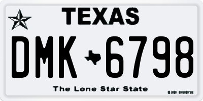 TX license plate DMK6798