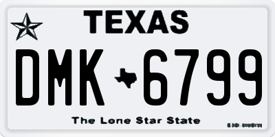 TX license plate DMK6799