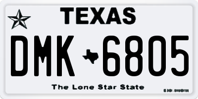 TX license plate DMK6805