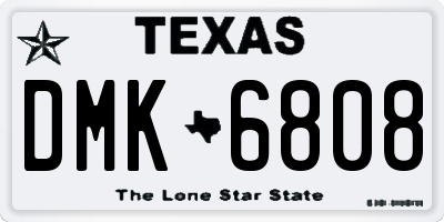 TX license plate DMK6808