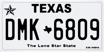 TX license plate DMK6809