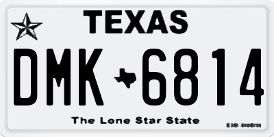 TX license plate DMK6814