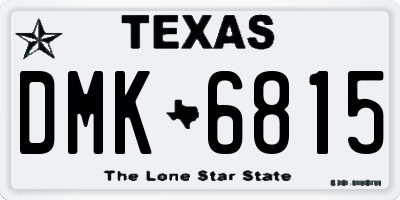 TX license plate DMK6815