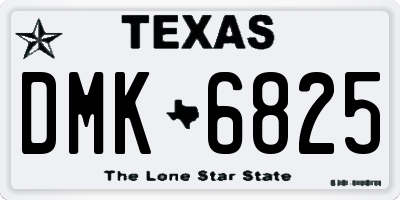 TX license plate DMK6825