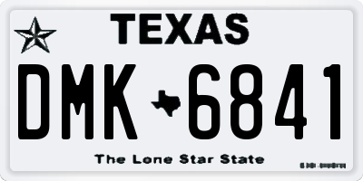 TX license plate DMK6841