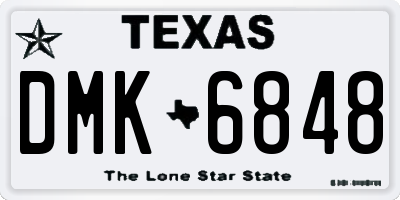 TX license plate DMK6848