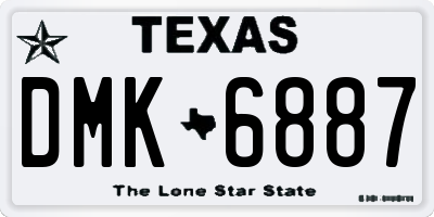 TX license plate DMK6887
