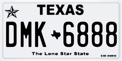 TX license plate DMK6888