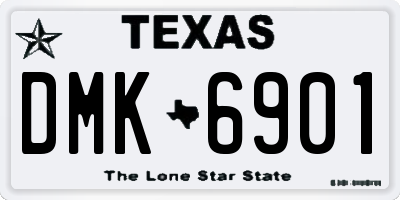 TX license plate DMK6901