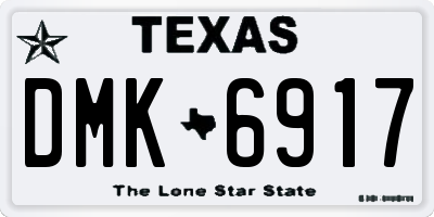 TX license plate DMK6917