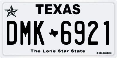 TX license plate DMK6921