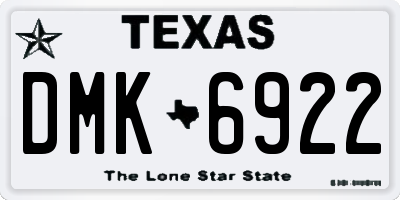 TX license plate DMK6922