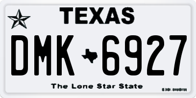 TX license plate DMK6927