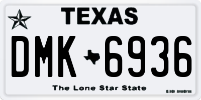 TX license plate DMK6936