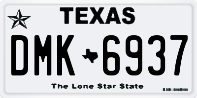 TX license plate DMK6937