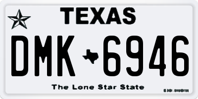 TX license plate DMK6946