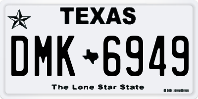 TX license plate DMK6949