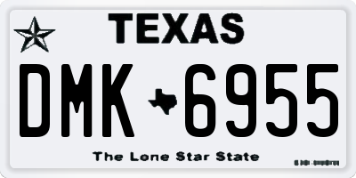 TX license plate DMK6955