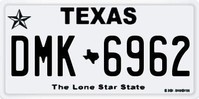 TX license plate DMK6962