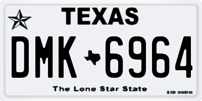 TX license plate DMK6964